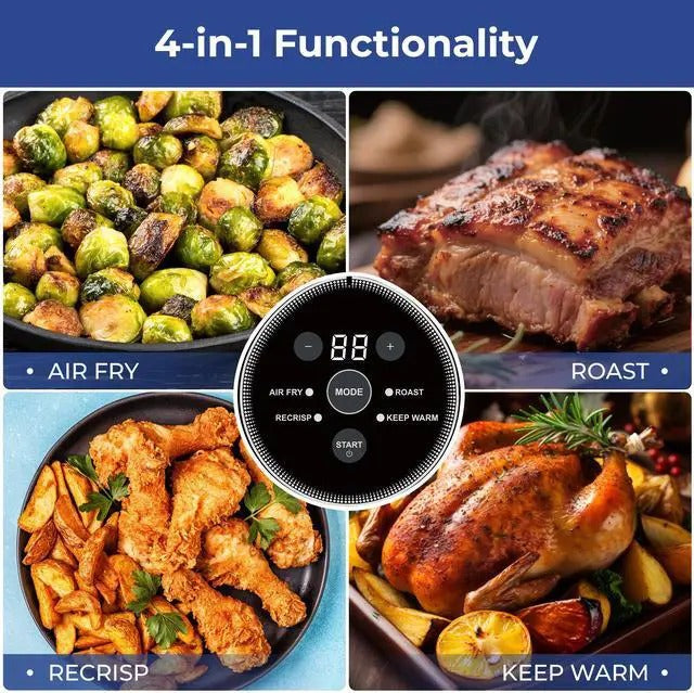 4-in-1 Portable Glass Air Fryer